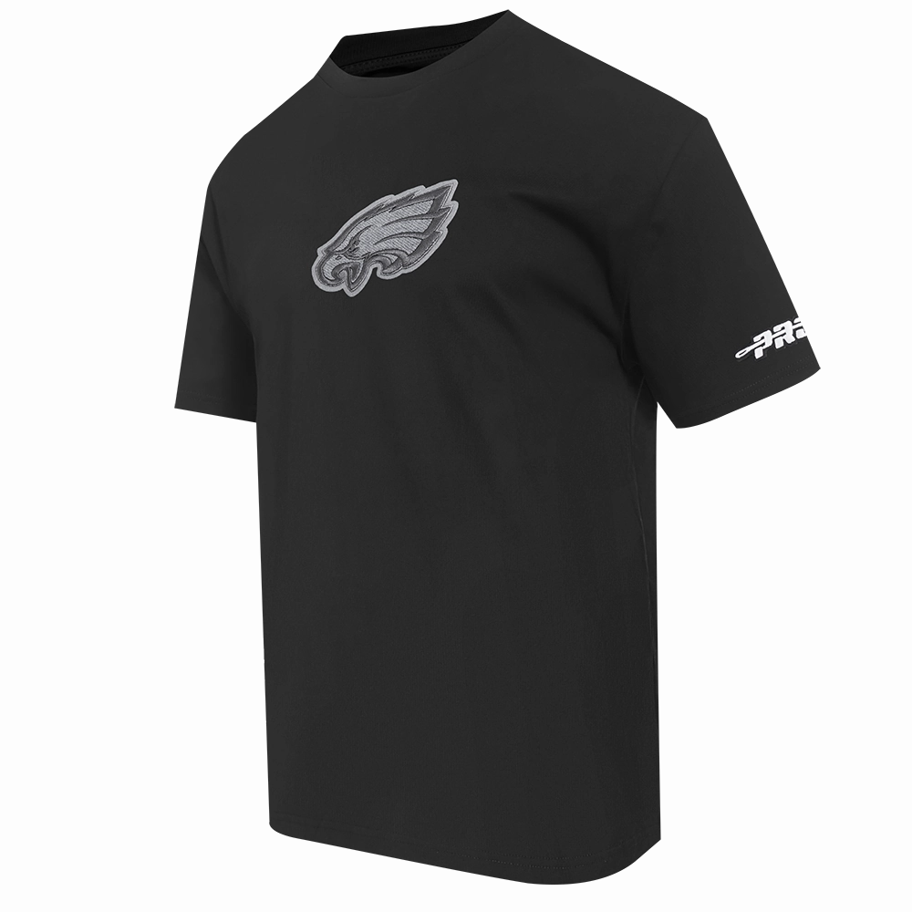 NFL PHILADELPHIA EAGLES REVERSE FRENCH TERRY MEN'S COTTON JERSEY DROP SHOULDER (BLACK)