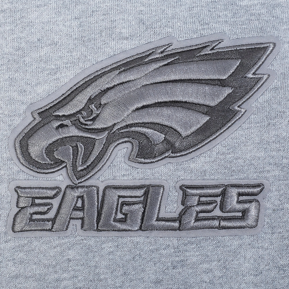 NFL PHILADELPHIA EAGLES REVERSE FRENCH TERRY MEN'S DROP SHOULDER FLC (DARK HEATHER GRAY)