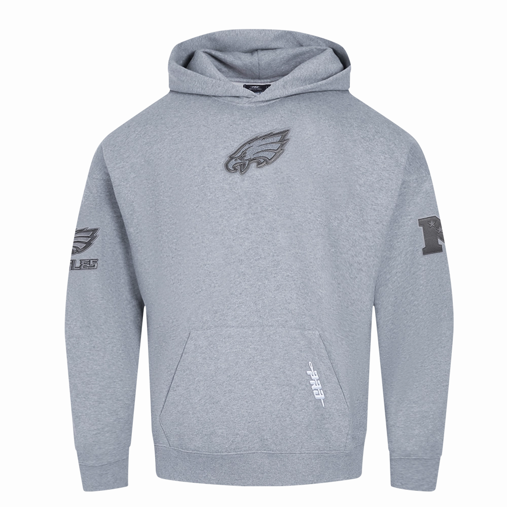 NFL PHILADELPHIA EAGLES REVERSE FRENCH TERRY MEN'S DROP SHOULDER FLC (DARK HEATHER GRAY)
