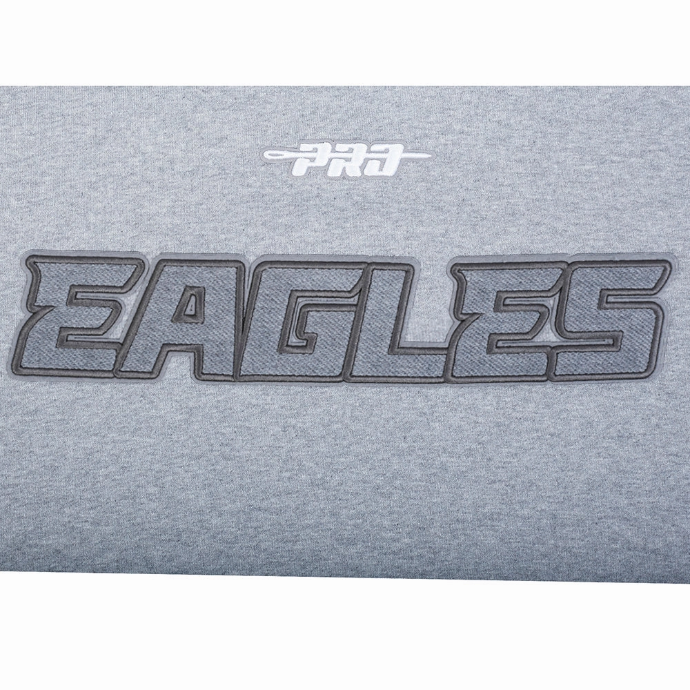 NFL PHILADELPHIA EAGLES REVERSE FRENCH TERRY MEN'S DROP SHOULDER FLC (DARK HEATHER GRAY)