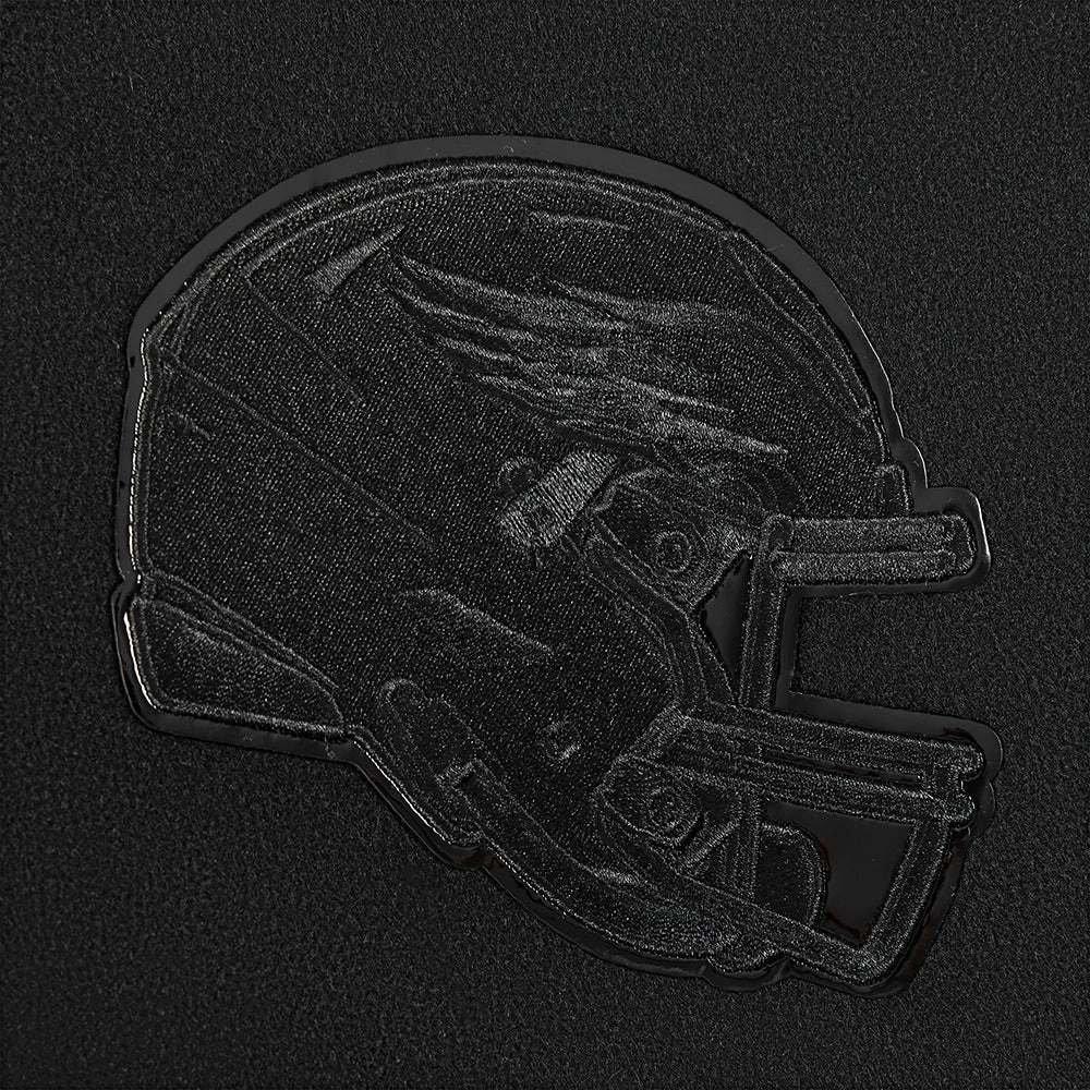NFL PHILADELPHIA EAGLES TRIPLE BLACK WOMEN'S WOOL VARSITY JACKET (TRIPLE BLACK)
