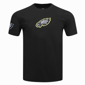 NFL PHILADELPHIA EAGLES UNDER THE LIGHTS MEN'S SINGLE JERSEY TEE (BLACK)