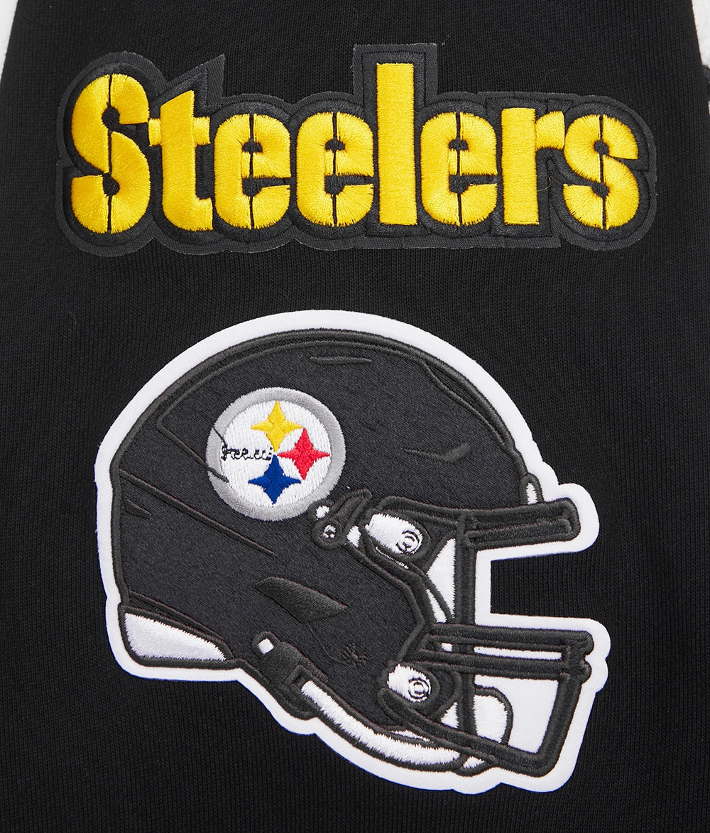 NFL PITTSBURGH STEELERS MASHUP MEN'S RIB PULLOVER HOODIE (BLACK/YELLOW)