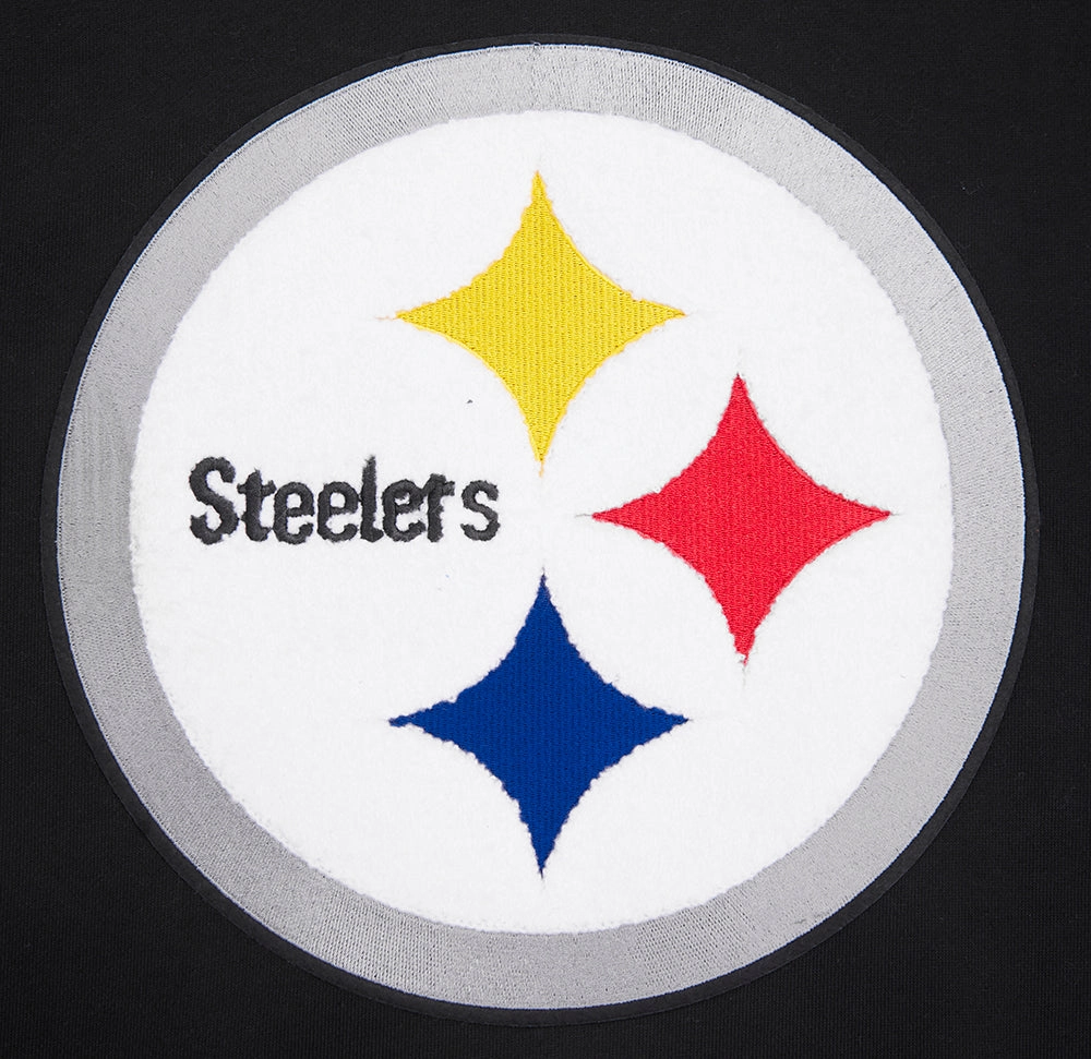 NFL PITTSBURGH STEELERS MASHUP MEN'S RIB PULLOVER HOODIE (BLACK/YELLOW)