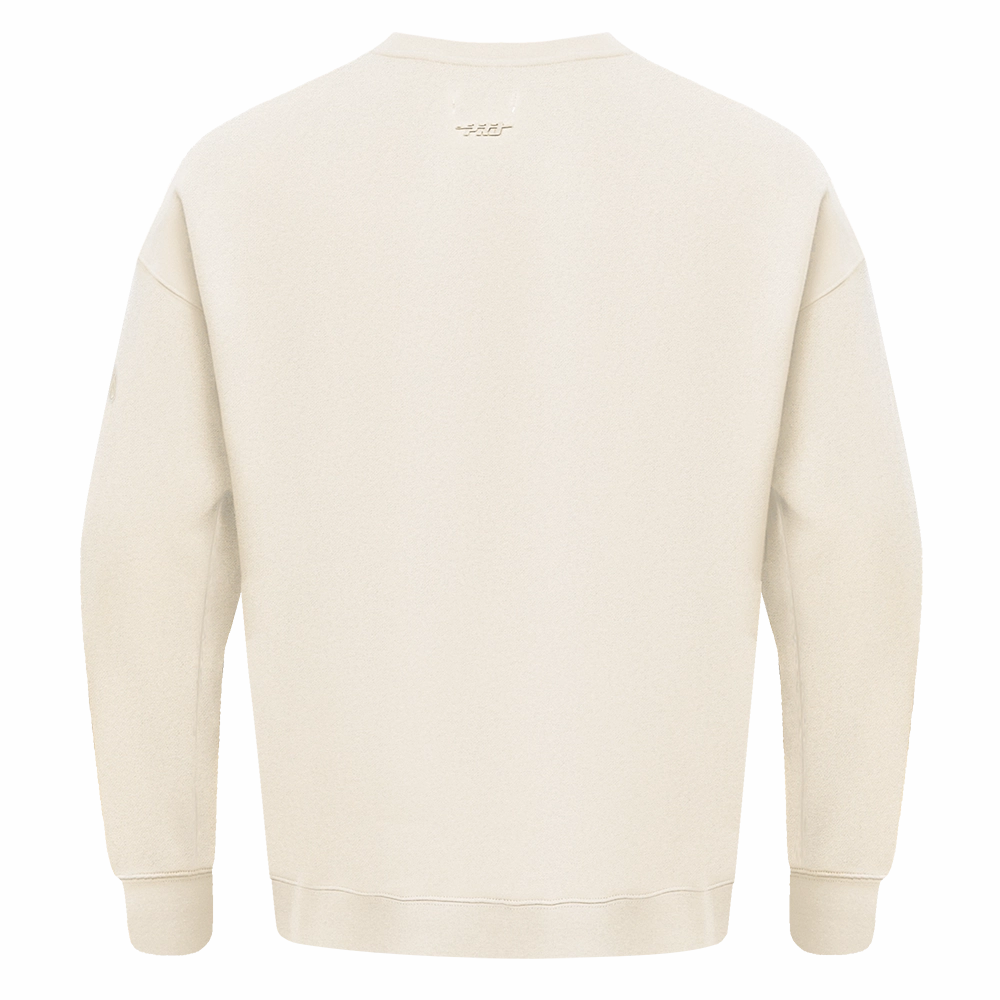 NFL PITTSBURGH STEELERS NEUTRAL DROP SHOULDER MEN'S CREWNECK (EGGSHELL)