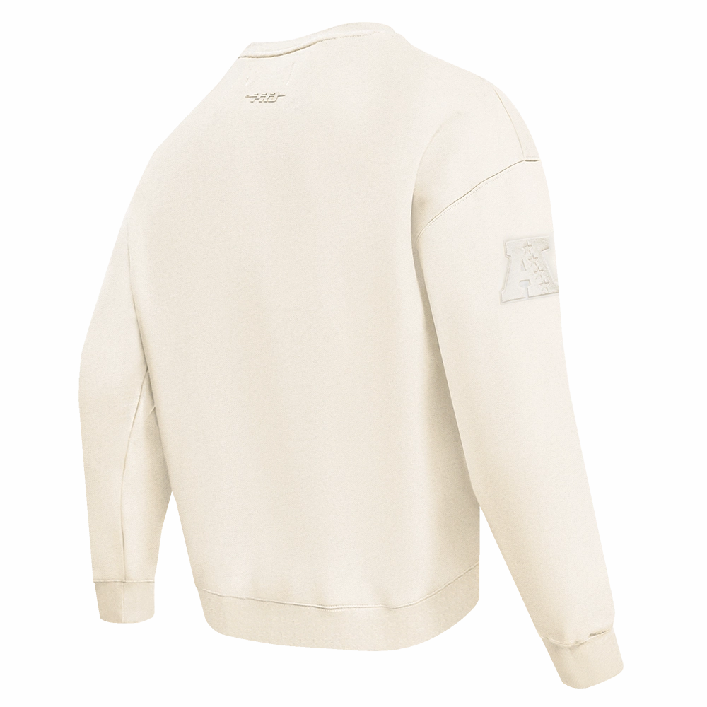NFL PITTSBURGH STEELERS NEUTRAL DROP SHOULDER MEN'S CREWNECK (EGGSHELL)