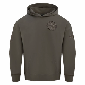 NFL PITTSBURGH STEELERS NEUTRAL DROP SHOULDER MEN'S PULLOVER HOODIE (DARK TAUPE)
