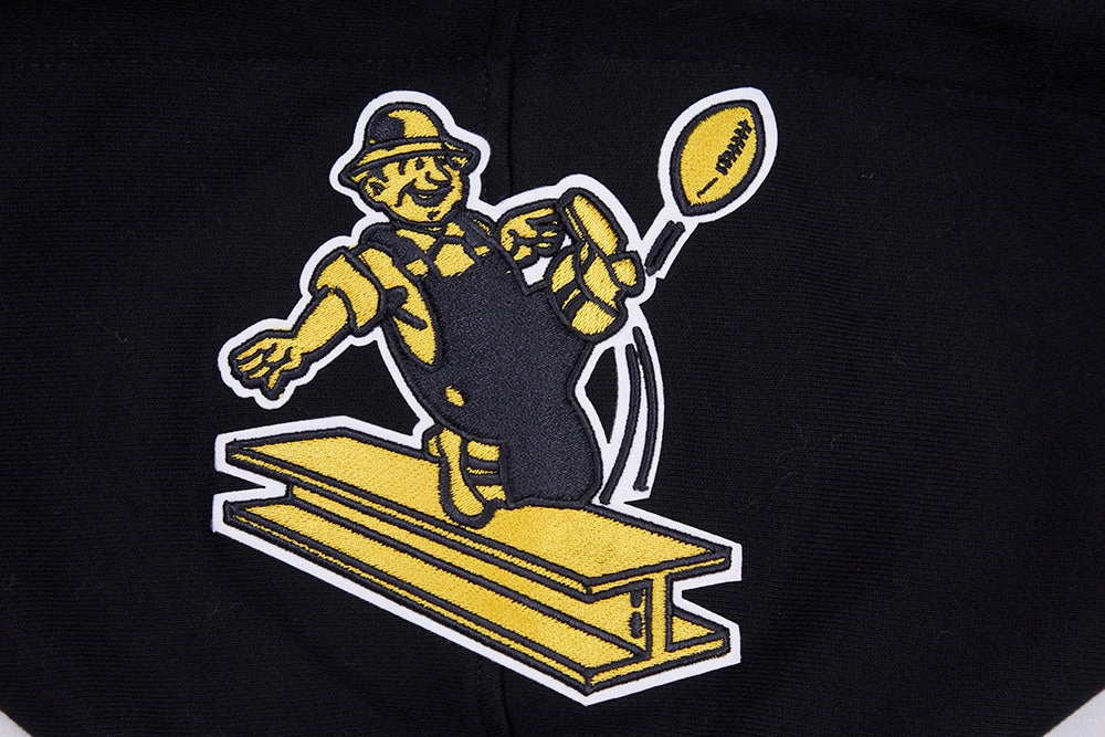 NFL PITTSBURGH STEELERS RETRO CLASSIC MEN'S HOODIE (BLACK/YELLOW)