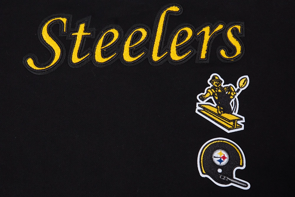 NFL PITTSBURGH STEELERS RETRO CLASSIC WOMEN'S CREWNECK (BLACK/YELLOW)