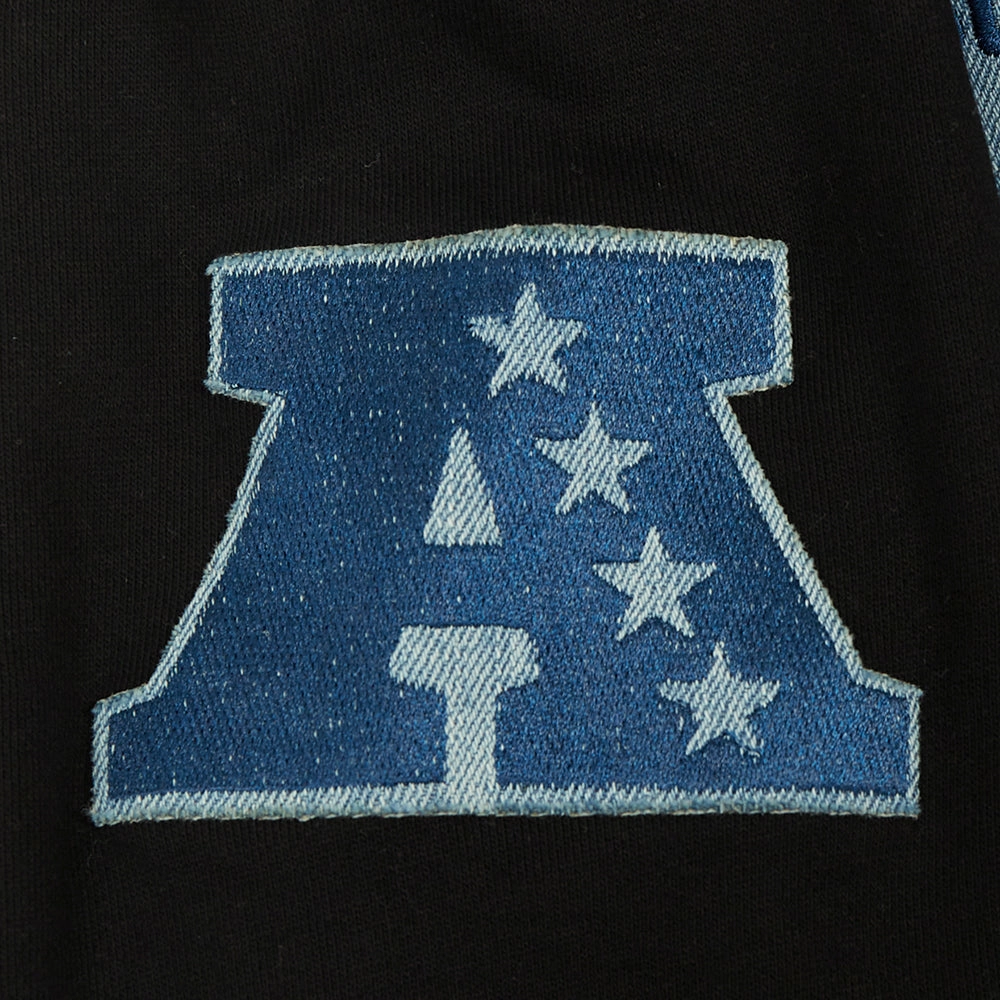 NFL PITTSBURGH STEELERS VARSITY BLUES MEN'S PULLOVER HOODIE (BLACK)