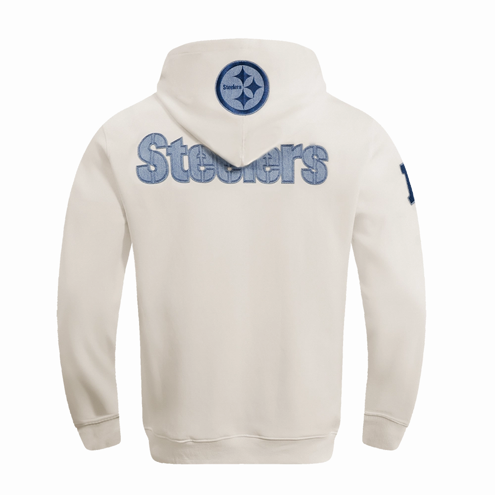 NFL PITTSBURGH STEELERS VARSITY BLUES MEN'S PULLOVER HOODIE (LINEN)