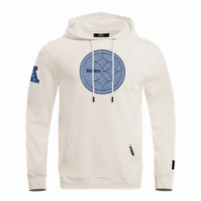 NFL PITTSBURGH STEELERS VARSITY BLUES MEN'S PULLOVER HOODIE (LINEN)
