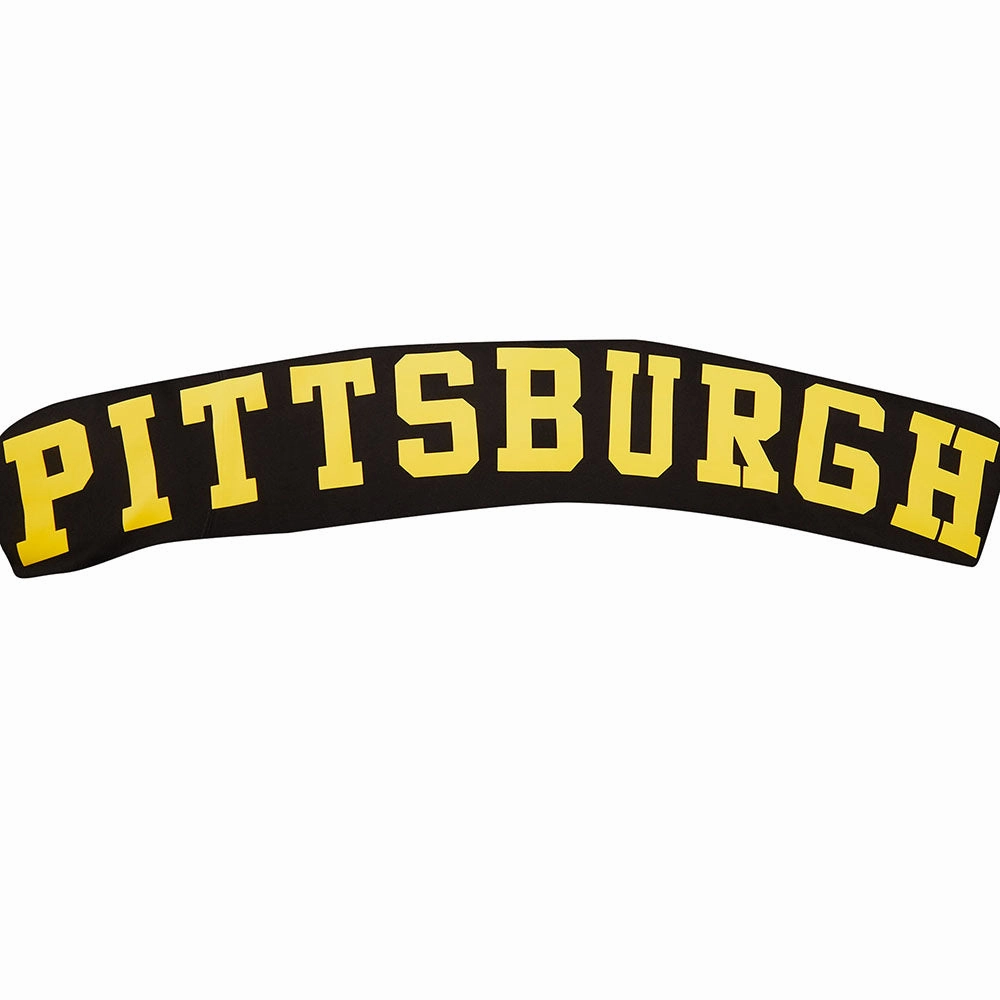 NFL PITTSBURGH STEELERS WINGSPAN MEN'S DROP SHOULDER FLEECE CREWNECK (BLACK)