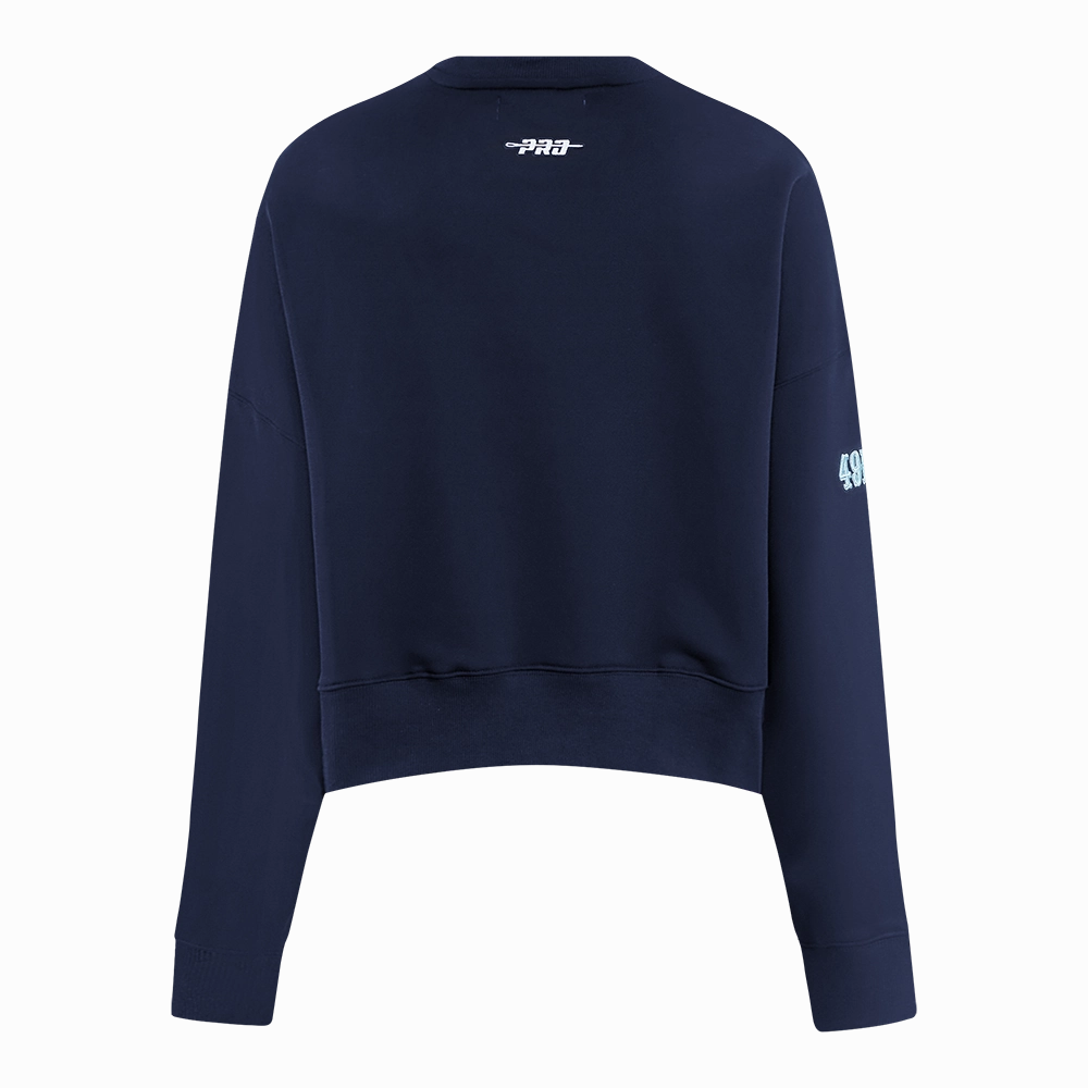 NFL SAN FRANCISCO 49ERS COUNTRY CLUB WOMEN'S DOUBLE KNIT CREWNECK (MIDNIGHT NAVY)