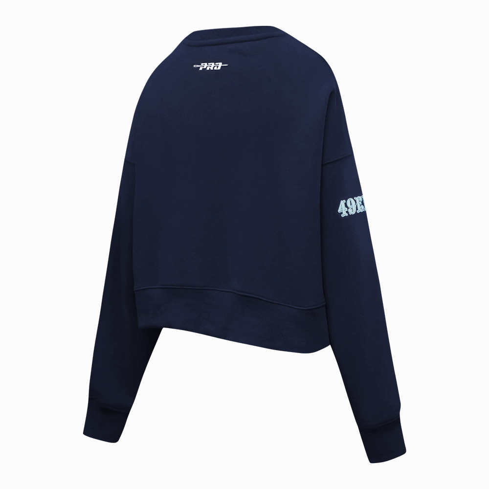NFL SAN FRANCISCO 49ERS COUNTRY CLUB WOMEN'S DOUBLE KNIT CREWNECK (MIDNIGHT NAVY)