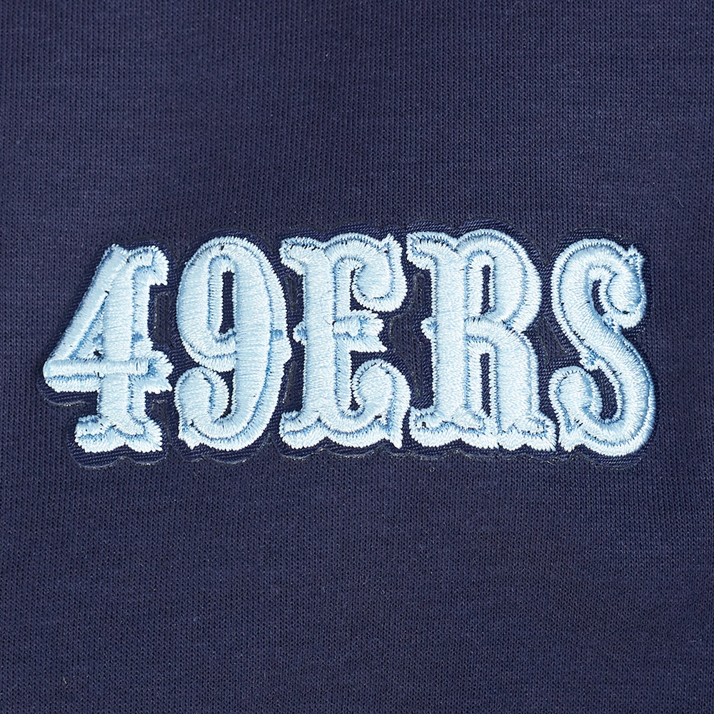 NFL SAN FRANCISCO 49ERS COUNTRY CLUB WOMEN'S DOUBLE KNIT CREWNECK (MIDNIGHT NAVY)