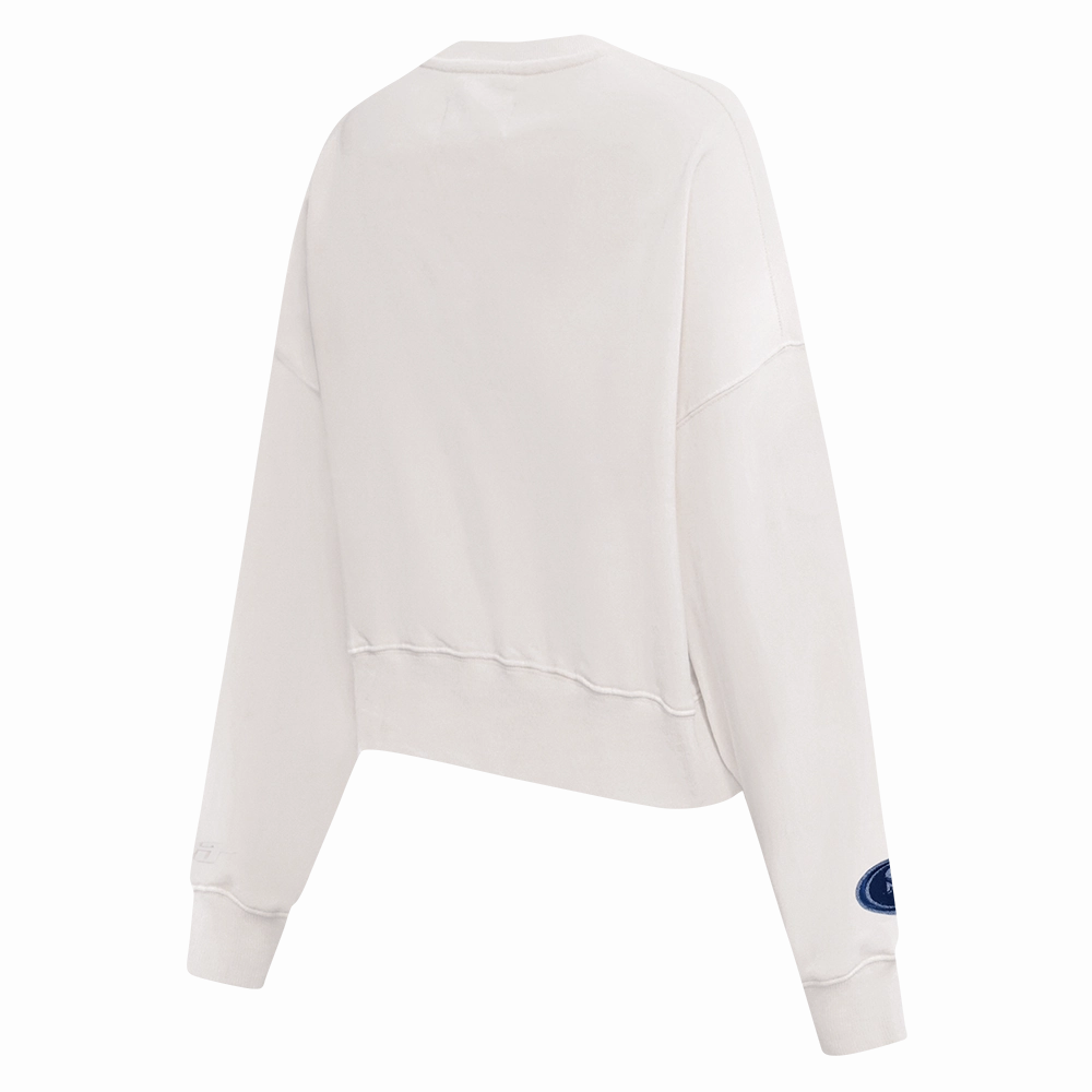 NFL SAN FRANCISCO 49ERS VARSITY BLUES WOMEN'S CREWNECK (LINEN)
