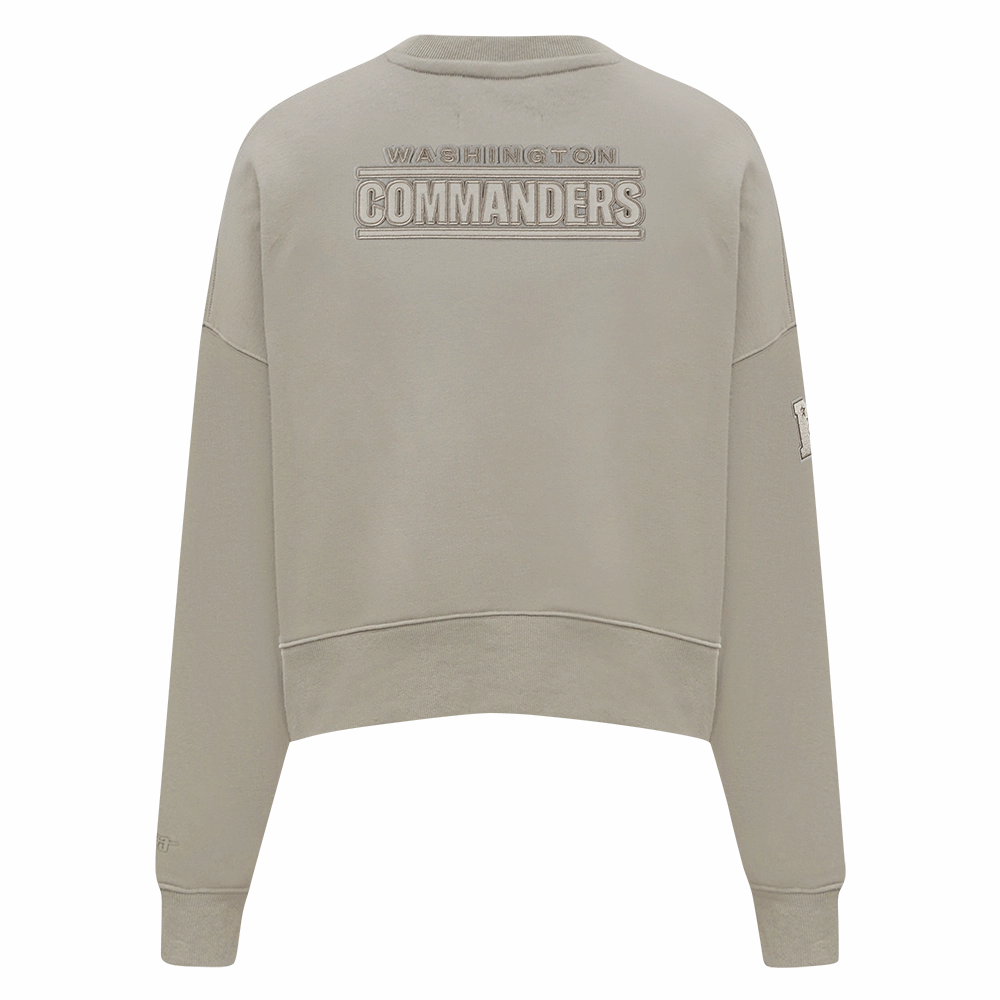 NFL WASHINGTON COMMANDERS NEUTRAL WOMEN'S FLEECE CREWNECK (TAUPE)