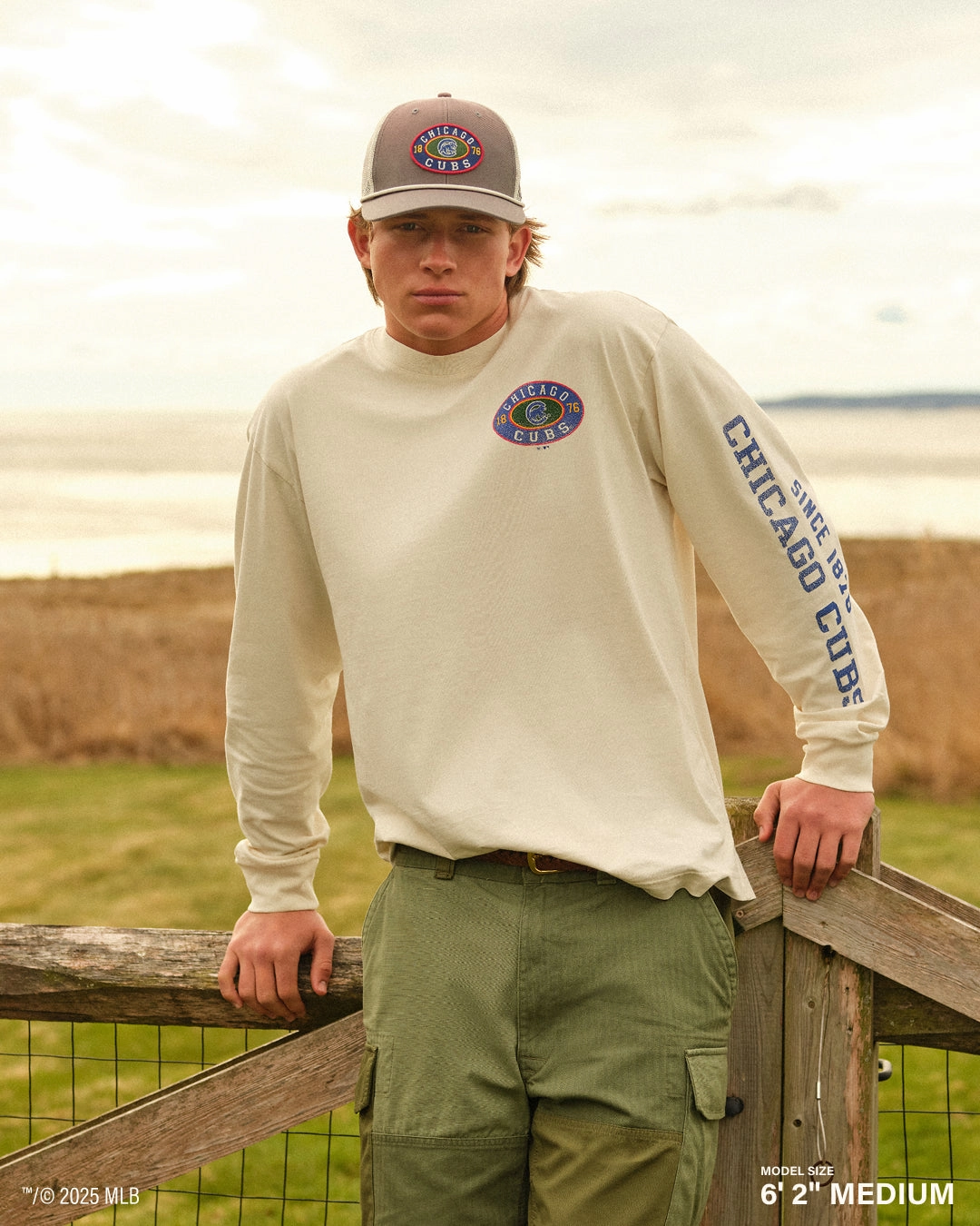 NOTRE DAME FIGHTING IRISH TIDE SWEEP MONTAUK '47 FOUNDATION LONG SLEEVE TEE