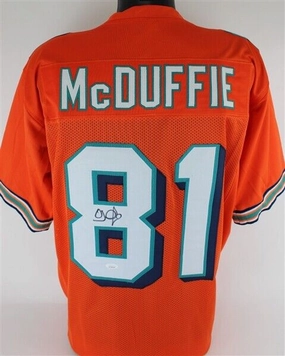 O. J. McDuffie Signed Dolphins Jersey (JSA COA) Miami (19932001) Penn State WR