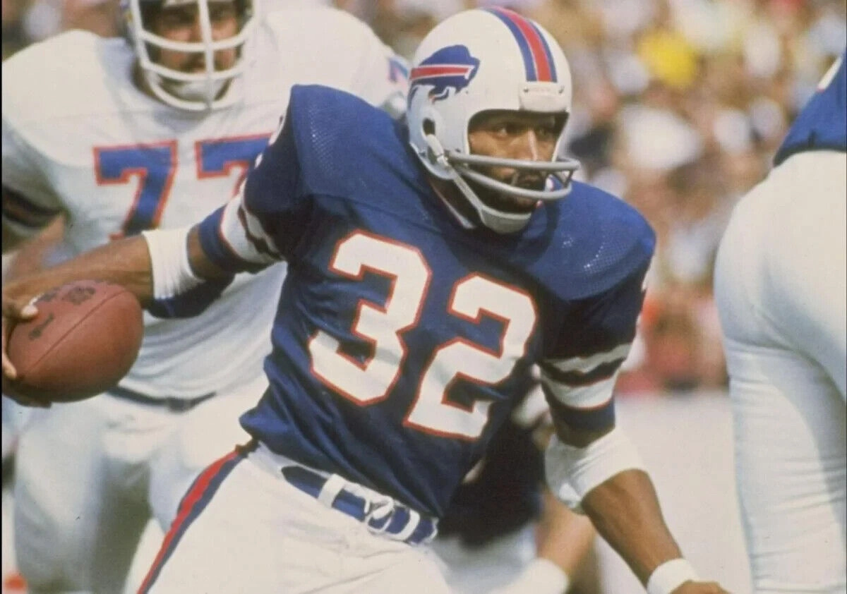 O.J. Simpson Signed Buffalo Bills Blue Throwback Jersey (JSA COA) 5??Pro Bowl RB
