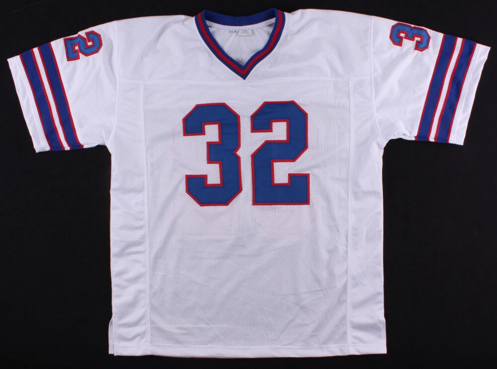 O.J. Simpson Signed Buffalo Bills White Jersey (JSA COA) 5??Pro Bowl Running Back