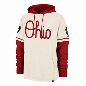 OHIO STATE BUCKEYES VINTAGE TRIFECTA '47 SHORTSTOP PULLOVER HOOD