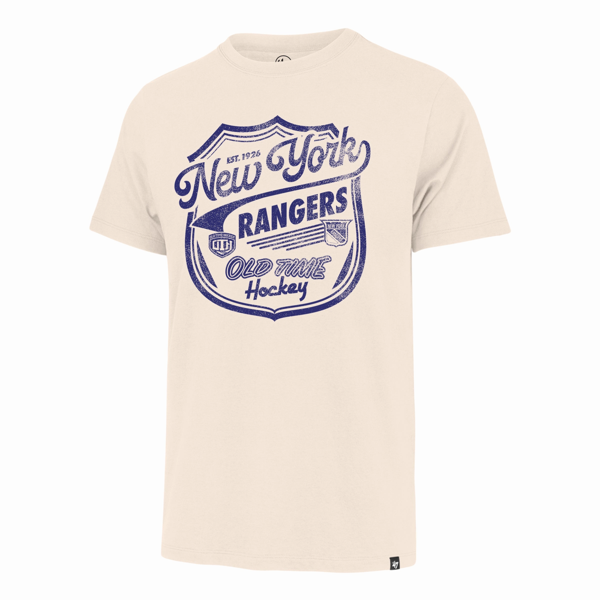 OLD TIME HOCKEY NEW YORK RANGERS VINTAGE POKE CHECK '47 FRANKLIN TEE