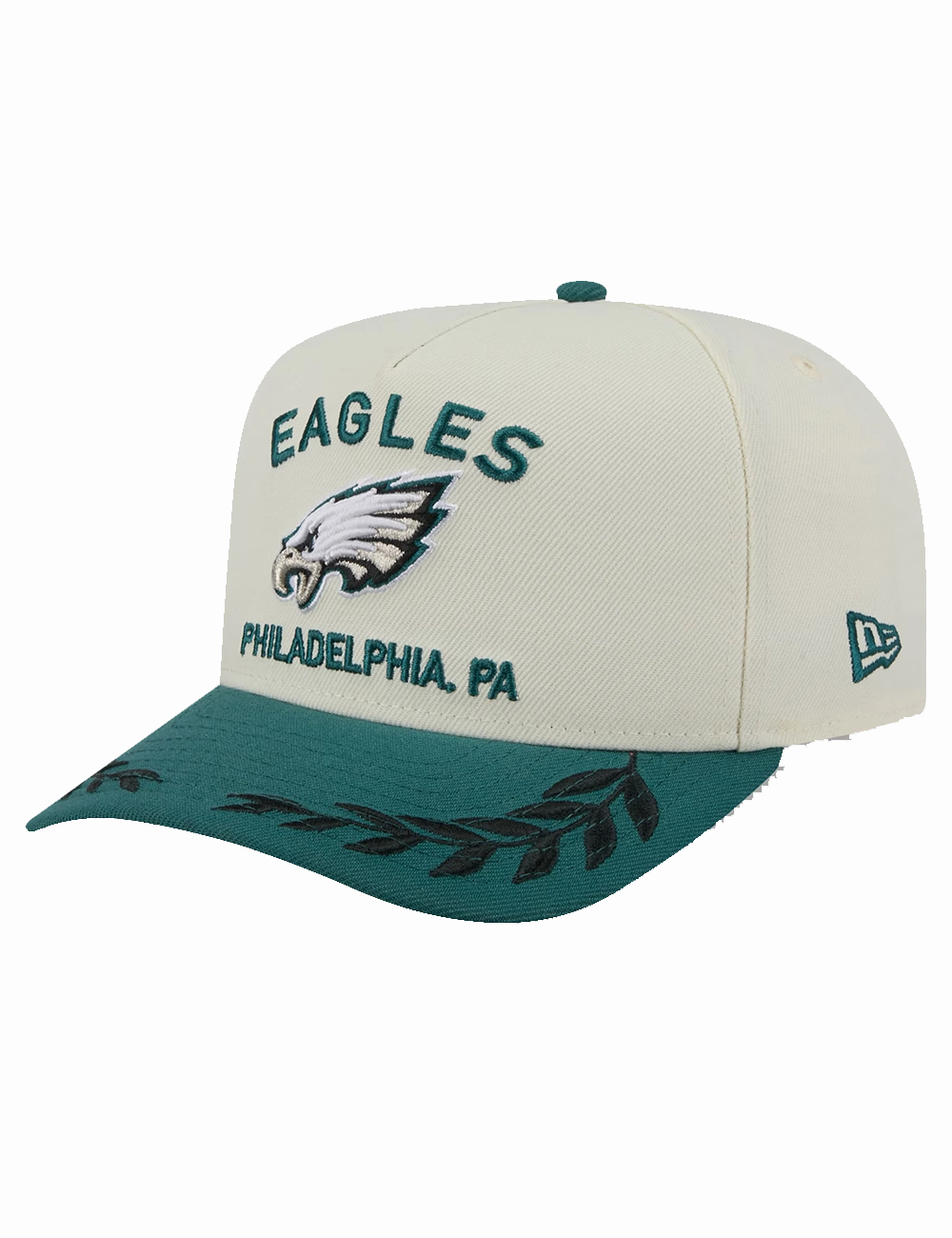 Philadelphia Eagles New Era NFL 25 Draft Pre-Curved 9FIFTY A-Frame Snapback Hat - Chrome