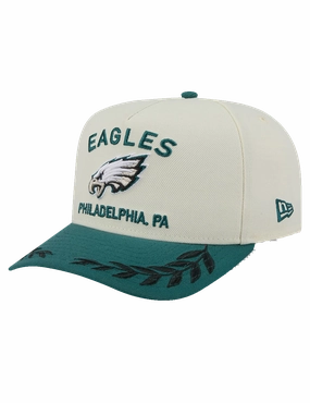 Philadelphia Eagles New Era NFL 25 Draft Pre-Curved 9FIFTY A-Frame Snapback Hat - Chrome