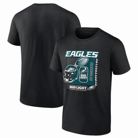 Philadelphia Eagles NFL Bud Light T-Shirt - Black