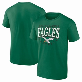 Philadelphia Eagles NFL UK Large Fanatics Branded Game Of Inches T-Shirt - Midnight Green