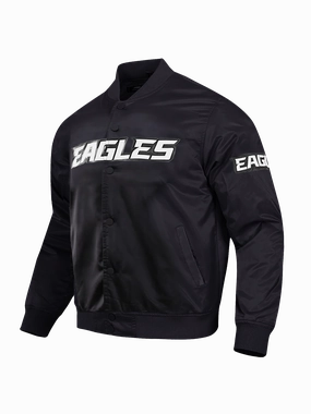 Philadelphia Eagles Pro Standard NFL Team Classic Satin Button Jacket - Black