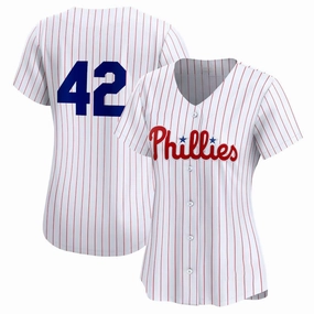 Philadelphia Phillies 2024 #42 Jackie Robinson Day Home Limited Jersey a?? White Stitches Baseball Jerseys