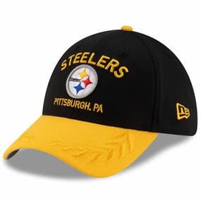 Pittsburgh Steelers NFL New Era 2025 NFL Draft 39THIRTY Flex Hat - Black/Gold