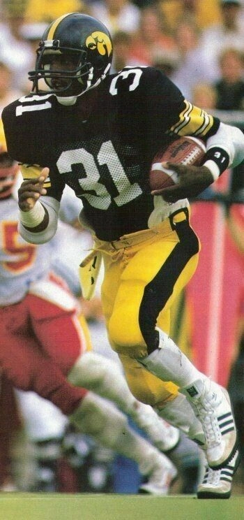 Ronnie Harmon Signed Iowa Hawkeye Jersey (JSA COA) 1986 1st Rnd Pk Buffalo Bills