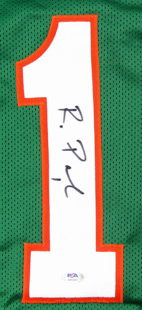 Roscoe Par Signed Miami Hurricane Jersey (PSA COA) Buffalo Bills Wide Receiver