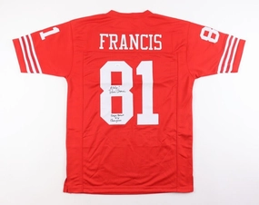 Russ Francis Signed San Francisco 49ers Jersey (JSA COA) 3XPro Bowl Tight End
