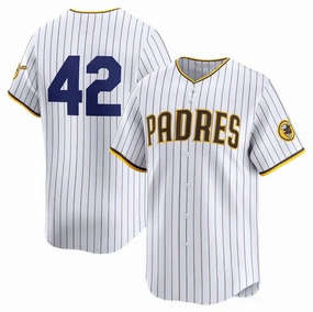 San Diego Padres 2024 #42 Jackie Robinson Day Home Limited Jersey a?? White Stitches Baseball Jerseys