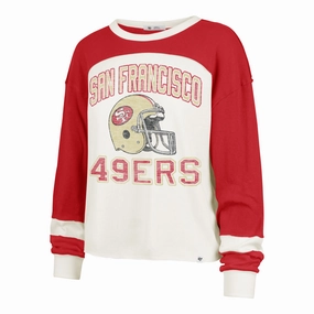 SAN FRANCISCO 49ERS HISTORIC GRIDIRON CURVE '47 TONI LONG SLEEVE TEE WOMENS