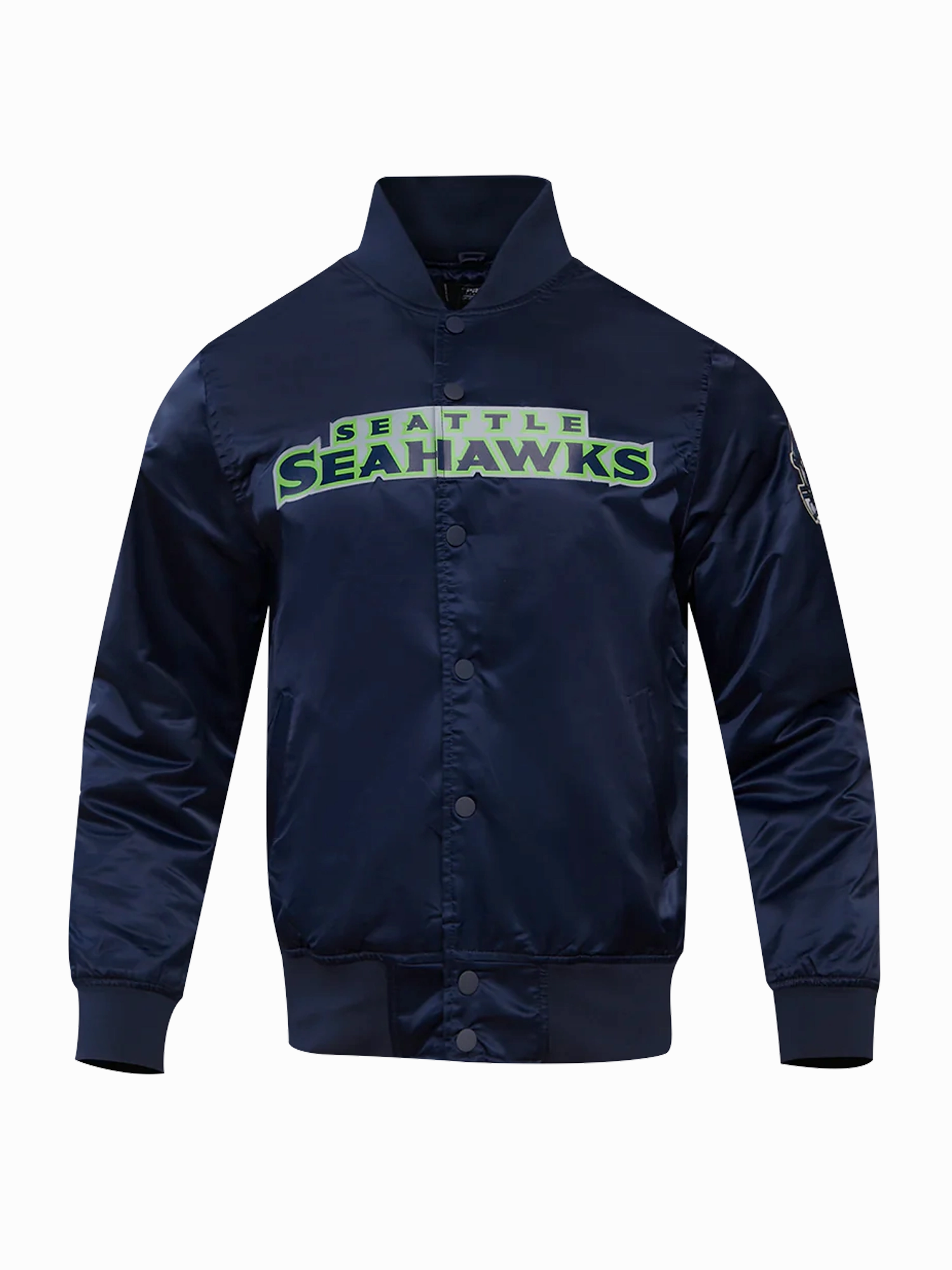 Seattle Seahawks Pro Standard NFL Team Classic Satin Button Jacket - Navy