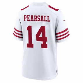SF.49ers #14 Ricky Pearsall 2024 Draft First Round Pick Player Game Jersey - White American Football Jerseys