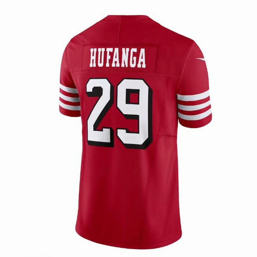 SF. 49ers #29 Talanoa Hufanga Alternate Vapor F.U.S.E. Limited Jersey - Scarlet Stitched American Football Jersey
