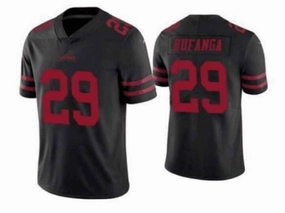 SF. 49ers #29 Talanoa Hufanga Black Scarlet Vapor Limited Jerseys Stitched American Football Jersey
