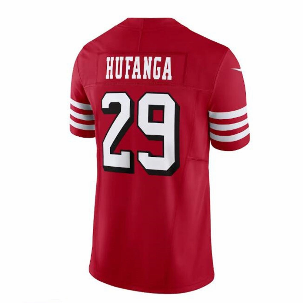 SF. 49ers #29 Talanoa Hufanga Scarlet Vapor Limited Jerseys Stitched American Football Jersey