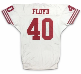 SF.49ers #40 William Floyd White Vintage Wilson Pro Line Stitched American Football Jerseys