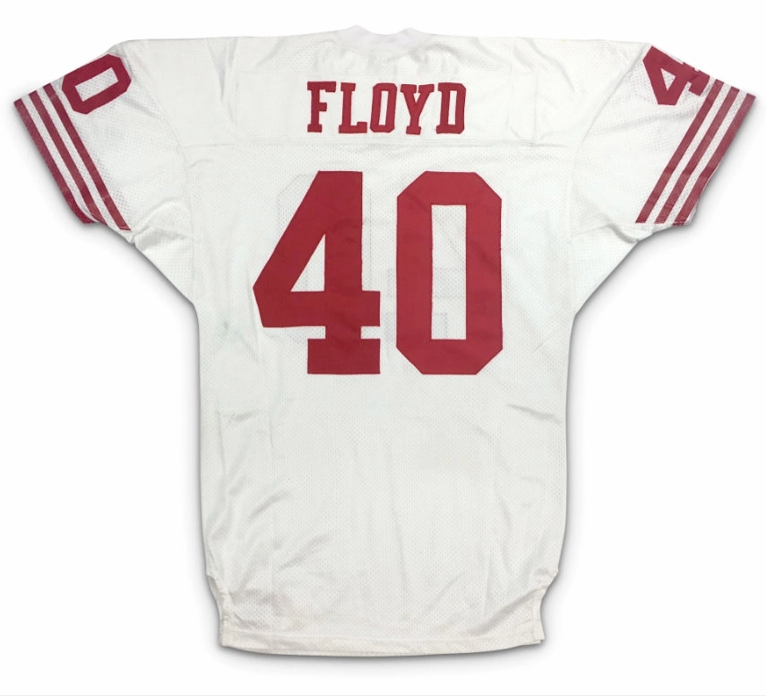 SF.49ers #40 William Floyd White Vintage Wilson Pro Line Stitched American Football Jerseys