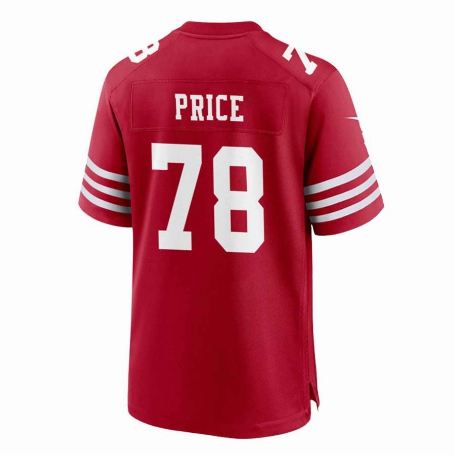 SF.49ers #78 PRICE Red Stitched American Football Jerseys