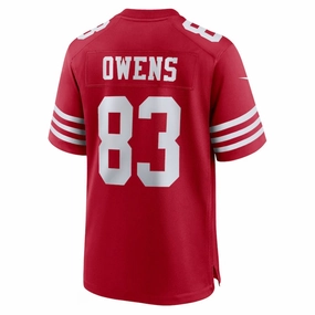 SF.49ers #83 Terique Owens Scarlet Team Game Stitched American Football Jerseys
