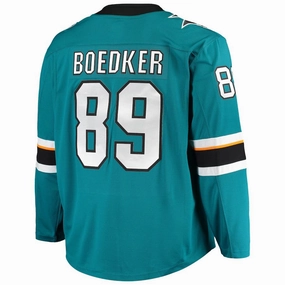 SJ.Sharks #89 Mikkel Boedker Fanatics Branded Breakaway Home Player Jersey Teal Stitched American Hockey Jerseys